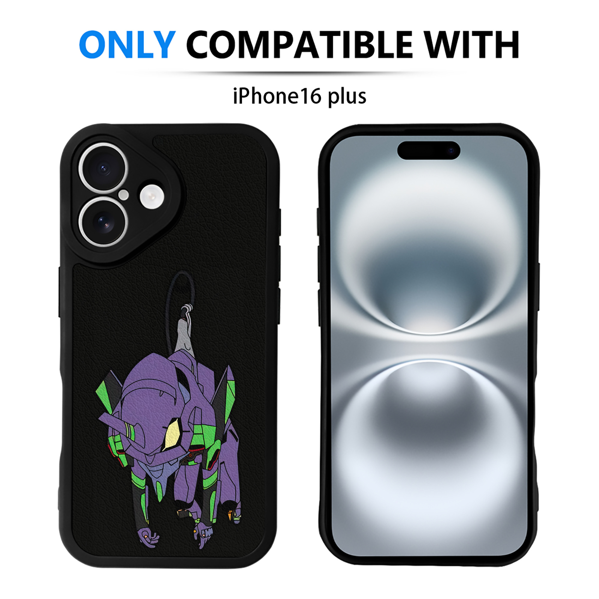 （画像用） EVA 新世紀エヴァンゲリオン 【iPhone 16シリーズ対応】シリコンスマホケース（レザー調） 材質：シリコン